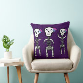 Happy skeletons with flowers Tote クッション (椅子)