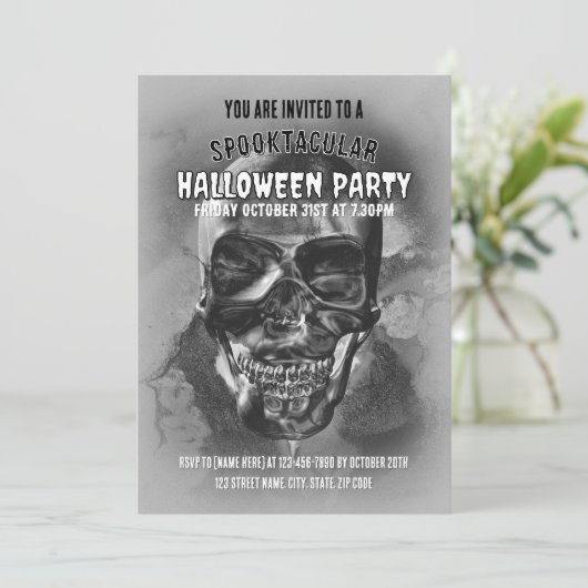 Happy skull. Halloween Party.  招待状 (スタンド正面)