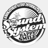 Happy Smile Sticker ラウンドシール (正面)