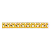 Happy Smiley Face Emoji Printed Ribbon グログランリボン (正面)