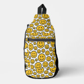 Happy Smiling Face Emoji Sling Backpack スリングバッグ (正面)
