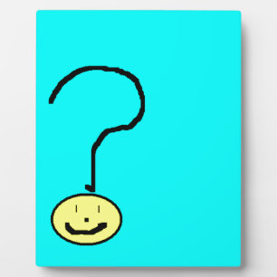 Happy Smiling Question Mark Emoji, Kids Art フォトプラーク