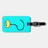 Happy Smiling Question Mark Emoji, Kids Art ラゲッジタグ (正面横)
