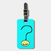 Happy Smiling Question Mark Emoji, Kids Art ラゲッジタグ (正面縦)