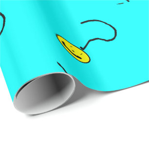 Happy Smiling Question Mark Emoji, Kids Art ラッピングペーパー
