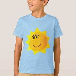 "Happy Smiling Sun" Bright Yellow Graphic Boys' Tシャツ