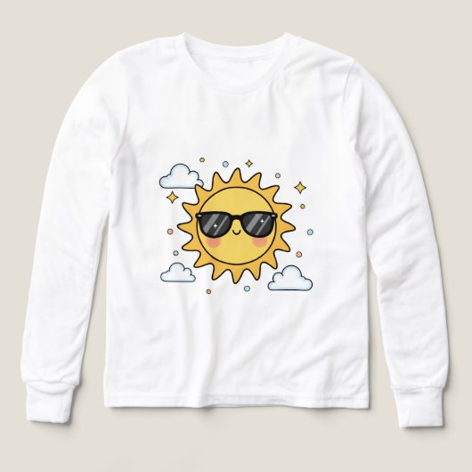 Happy Smiling Sun Cartoon - Minimalist Kawaii Suns (デザイン正面)