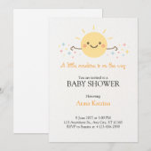 Happy Smiling Sun with Sparkling Magic 招待状 (正面/裏面)