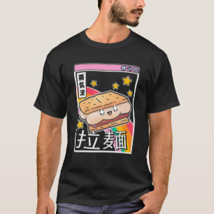 Happy Smore Digital Japanスタイル80S Otaku Anime Va Tシャツ