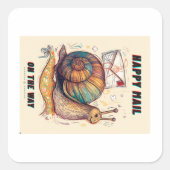 Happy Snail Mail Postcard スクエアシール (正面)