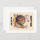Happy Snail Mail Postcard ポストカード (正面/裏面)