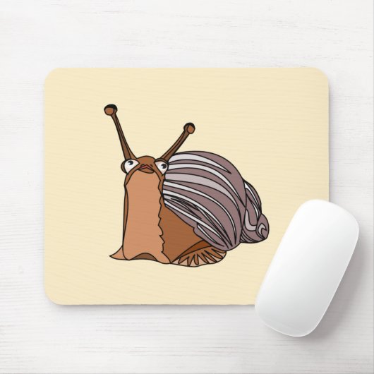 Happy Snail Mouse pad - 絵画s – お使いのカラー マウスパッド (マウス)
