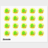 Happy Snail Stickers ラウンドシール (シート)