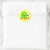 Happy Snail Stickers ラウンドシール (バッグ)