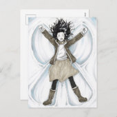 Happy Snow Angel シーズンポストカード (正面/裏面)