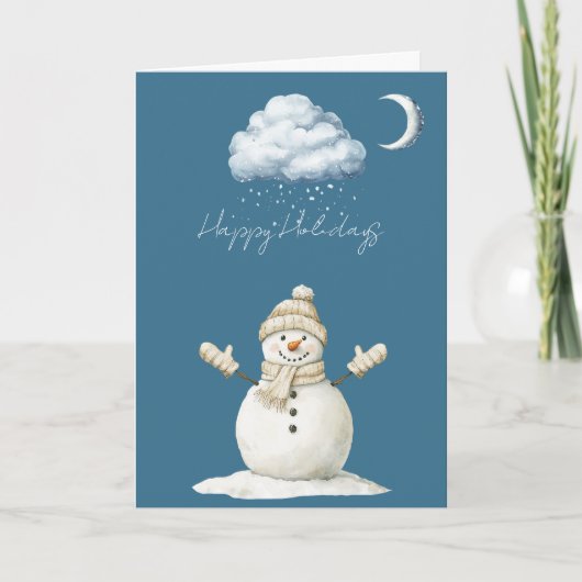 Happy Snowman Christmas カード (正面)