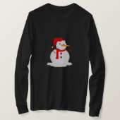Happy Snowman in a Santa Hat Tシャツ (デザイン正面)