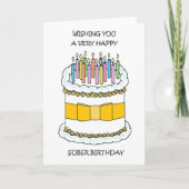 Happy Sober Birthday カード (正面)