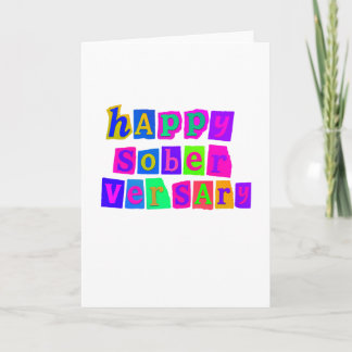 Happy Soberversary カード+封筒 5x7 カード