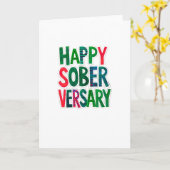 Happy Soberversary カード、5x7"、封筒付き カード (黄色い花)