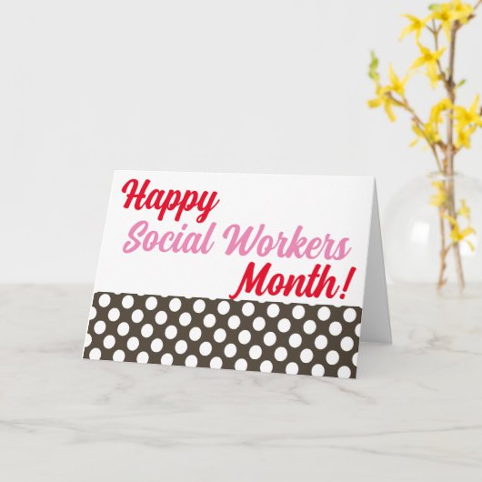 Happy Social Workers月 カード (黄色い花)