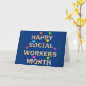 Happy Social Workers月 カード (黄色い花)