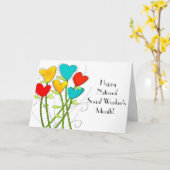 Happy Social Worker's Month お洒落花 カード (黄色い花)