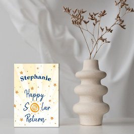 Happy Solar Return Astrology Birthday  三つ折りクリスマスカード