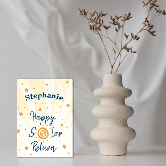 Happy Solar Return Astrology Birthday  三つ折りクリスマスカード