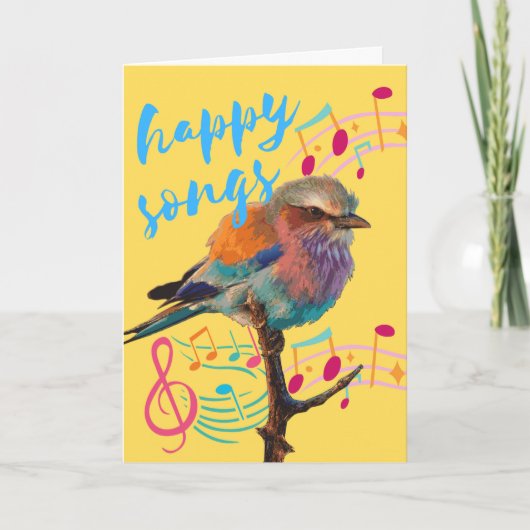 Happy Songs for a ハッピーバースデーwith Bird カード (正面)