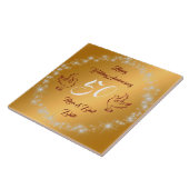 Happy Sparkly Customize Gold 50th Anniversary タイル (側面)