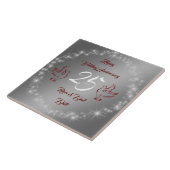 Happy Sparkly Customize Silver 25th Anniversary タイル (側面)