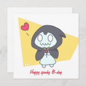 Happy spooky b-day birthday シーズンカード (正面/裏面)