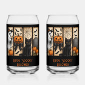 Happy Spooky Halloween Scenes Drinkware Set ガラス缶 (正面)