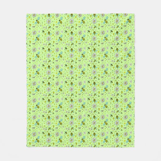 happy spring フリースブランケット (正面)