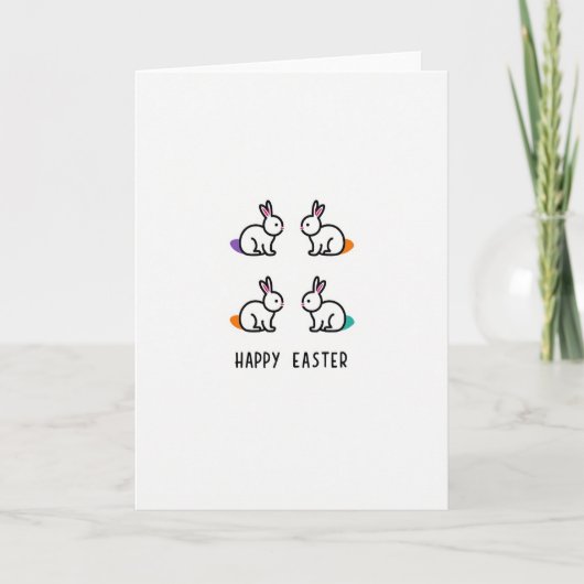 Happy Spring Animal Easter Card カード (正面)