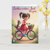 Happy Spring Bicycle Ride Card カード (黄色い花)