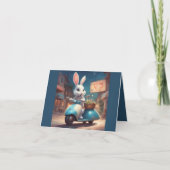 Happy Spring Bunny on a Scooter カード (正面)