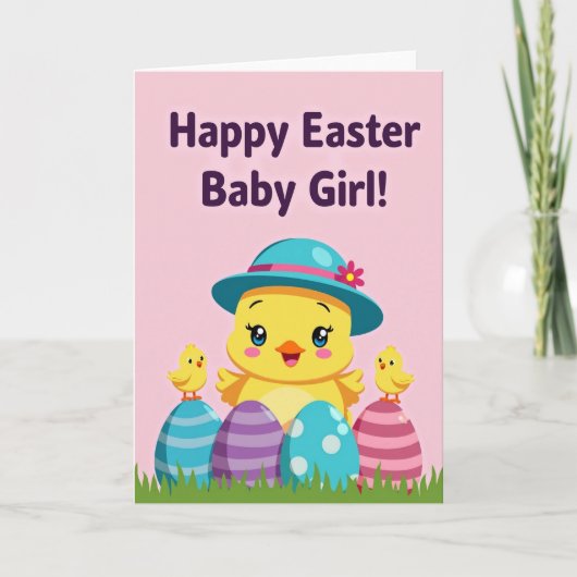 Happy Spring Chick Greeting Card カード (正面)