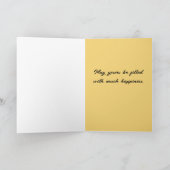 Happy Spring Dove Tree Yellow Wildflowers カード (内部)