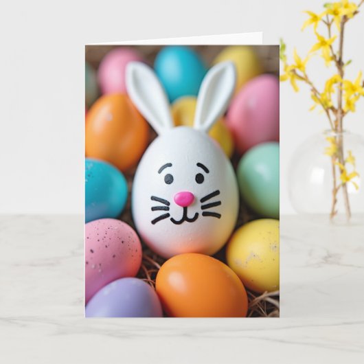 Happy Spring Egg Friend Card カード (黄色い花)