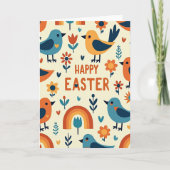 Happy Spring Festive Bird Card カード (正面)