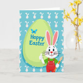 Happy Spring Rabbit Art Card カード (黄色い花)