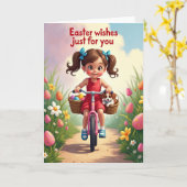 Happy Spring Ride Greeting Card カード (黄色い花)