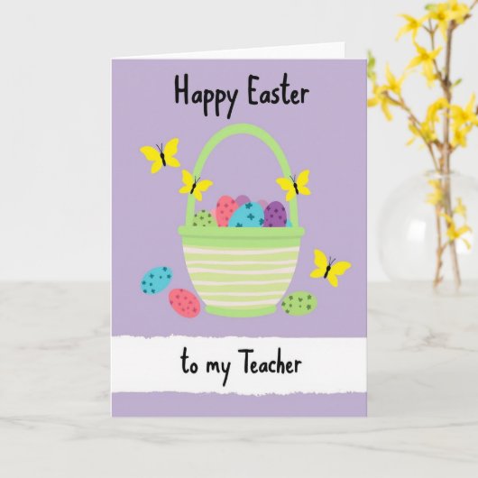Happy Spring Teacher Card カード (黄色い花)