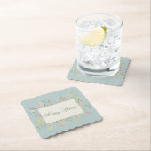 Happy Spring Watercolor Wildflower ペーパーコースター (インサイチュ)