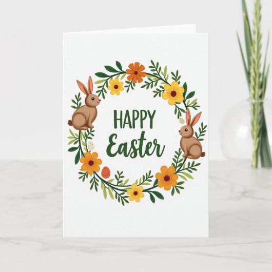 Happy Spring Wreath Season カード (正面)