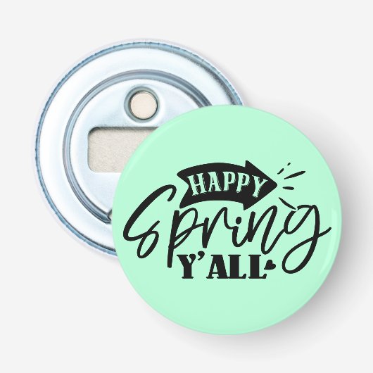 Happy Spring Y’all Typography Design-49765 栓抜き (正面)