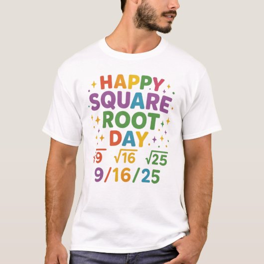 Happy Square Root Day Number happy square root day Tシャツ (正面)
