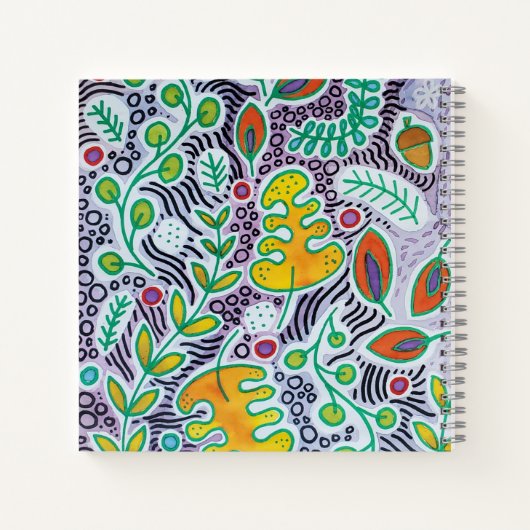 Happy Squirrel Sketchpadノートブック ノートブック (裏面)